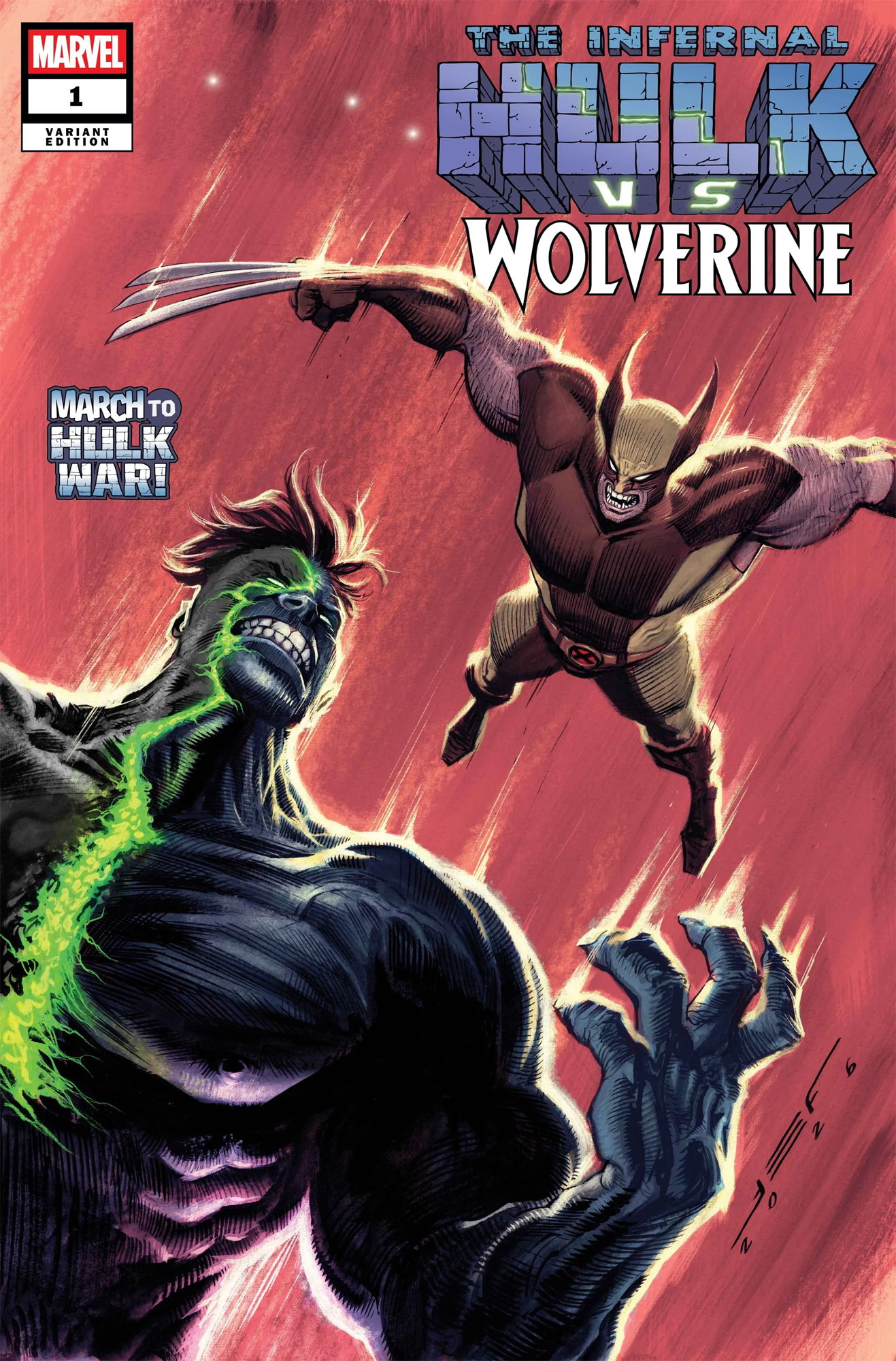 INFERNAL HULK VS. WOLVERINE #1 Variant Cover by Juan Ferreyra
